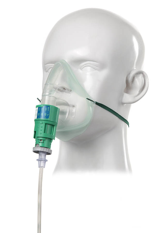 Silente™, kit con maschera Intersurgical EcoLite™ adulto con Venturi regolabile, tubo lungh. 1.8m