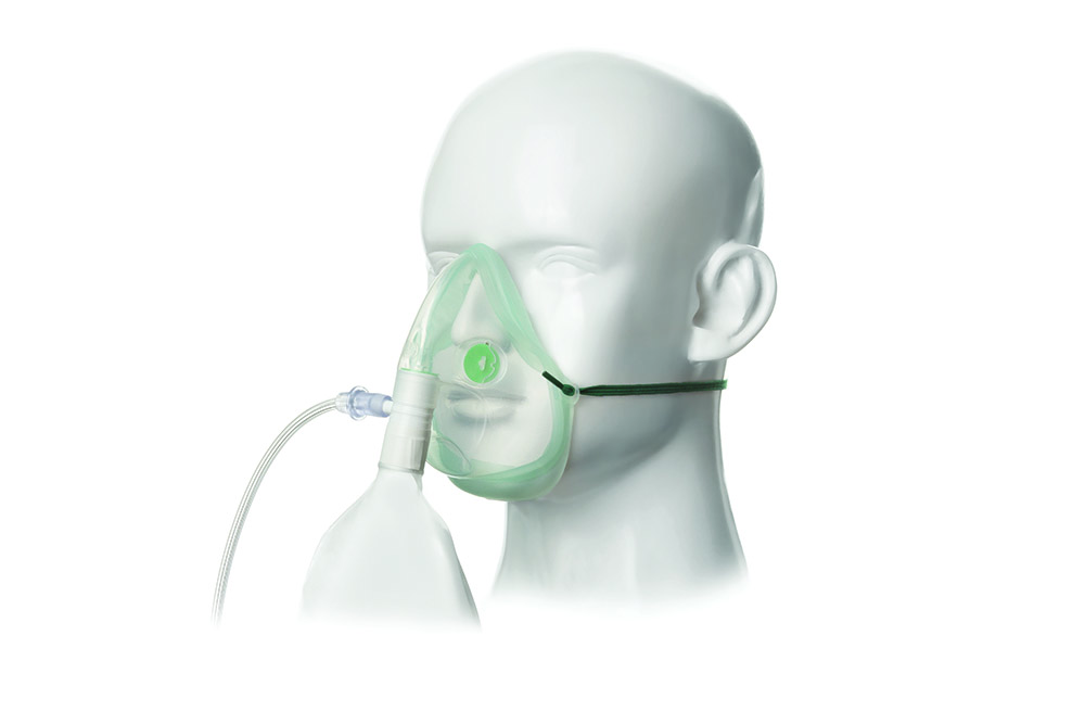 Intersurgical EcoLite™, adulto, maschera per ossigeno ad alta concentrazione con tubo, lungh. 2,1m