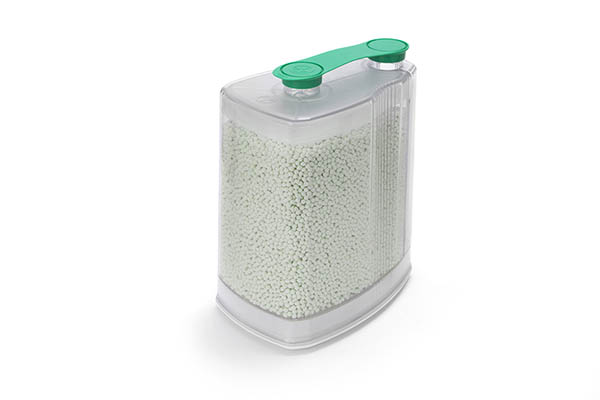 SmartCan™ cartuccia precaricata con assorbitore di CO2 LoFLoSorb, variazione di colore da verde a violetto