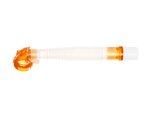 BiTrac Select™ Connettore angolato intercambiabile pediatrico vented, con valvola anti-asfissia e spezzone da 15cm con connettore girevole 22M