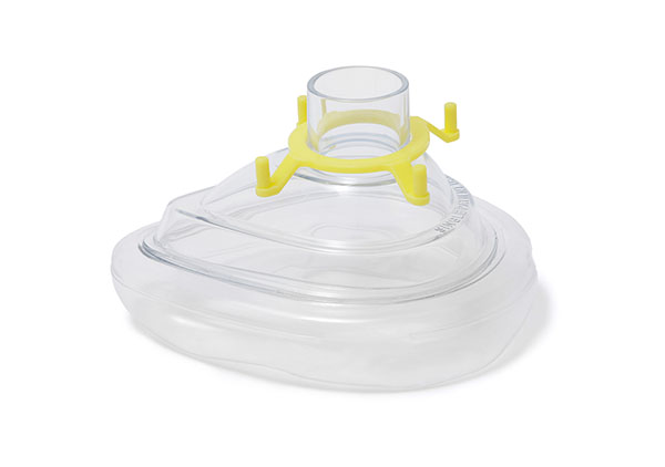 Maschera per anestesia Economy, Adulto Small, anello uncinato giallo, 22F, misura 3