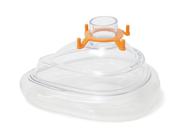 Maschera per anestesia Economy, Adulto Large, anello uncinato arancio, 22F, misura 5