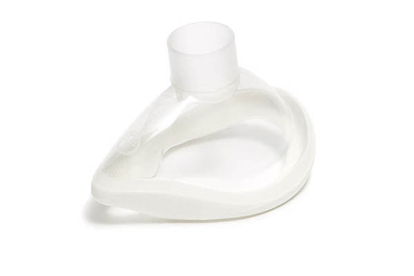 ClearLite, maschera per anestesia, misura 2, pediatrica, bianco, senza anello uncinato, 22F