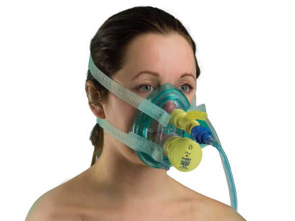 Maschera per CPAP con venturimetro integrato e valvola PEEP regolabile, Extra Large