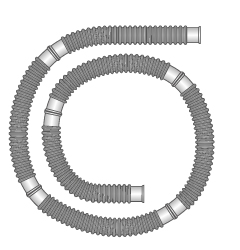Flextube da 22mm bobina da 50m con cuffie a 0.4m