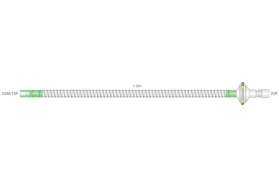 Circuito per ventilazione “tosse assistita” Smoothbore, 1.2m