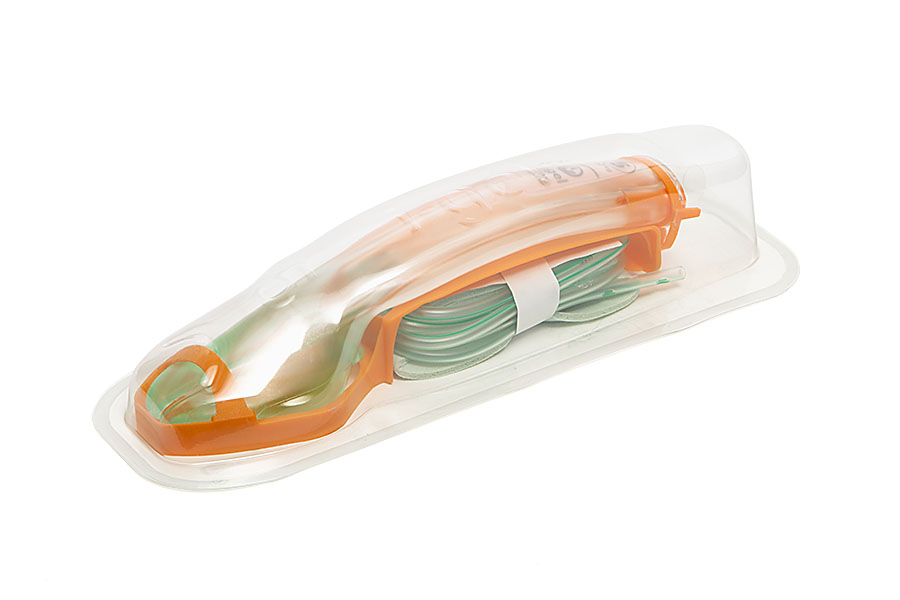 i-gel® Plus Resus Pack, adulto Large – include i-gel® Plus misura 5 con anello uncinato arancio, bustina di lubrificante, nucale, tubo di aspirazione 16FG