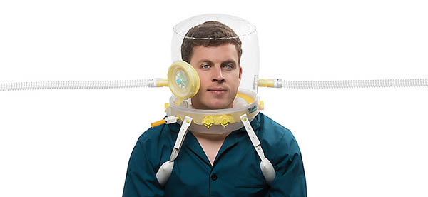 CaStar R Up openable NIV hood, medium, 34-41cm neck circumference