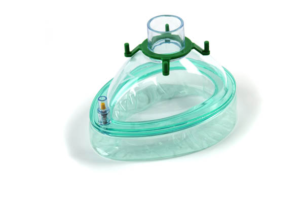 Maschera per anestesia adulto Medium, anello uncinato verde, profumo vaniglia, 22F, misura 4