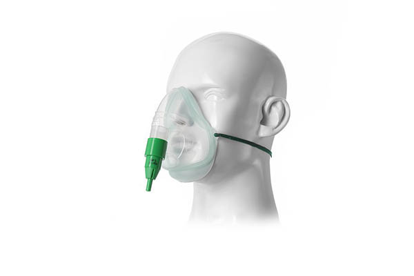 Intersurgical EcoLite™, maschera per ossigeno con valvola Venturi 60%, verde, adulto