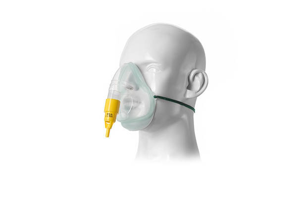 Intersurgical EcoLite™, maschera per ossigeno con valvola Venturi 35% giallo, adulto