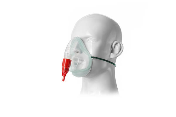 Intersurgical EcoLite™, maschera per ossigeno con valvola Venturi 40% rosso, adulto