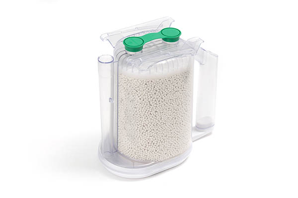 IS Can cartuccia precaricata con assorbitore di CO2 Spherasorb™, variazione di colore da bianco a violetto